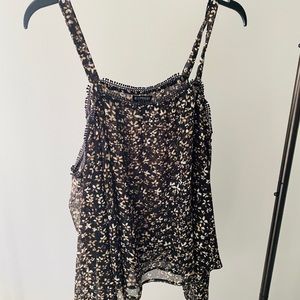 Floral Top with Balloon Sleeves